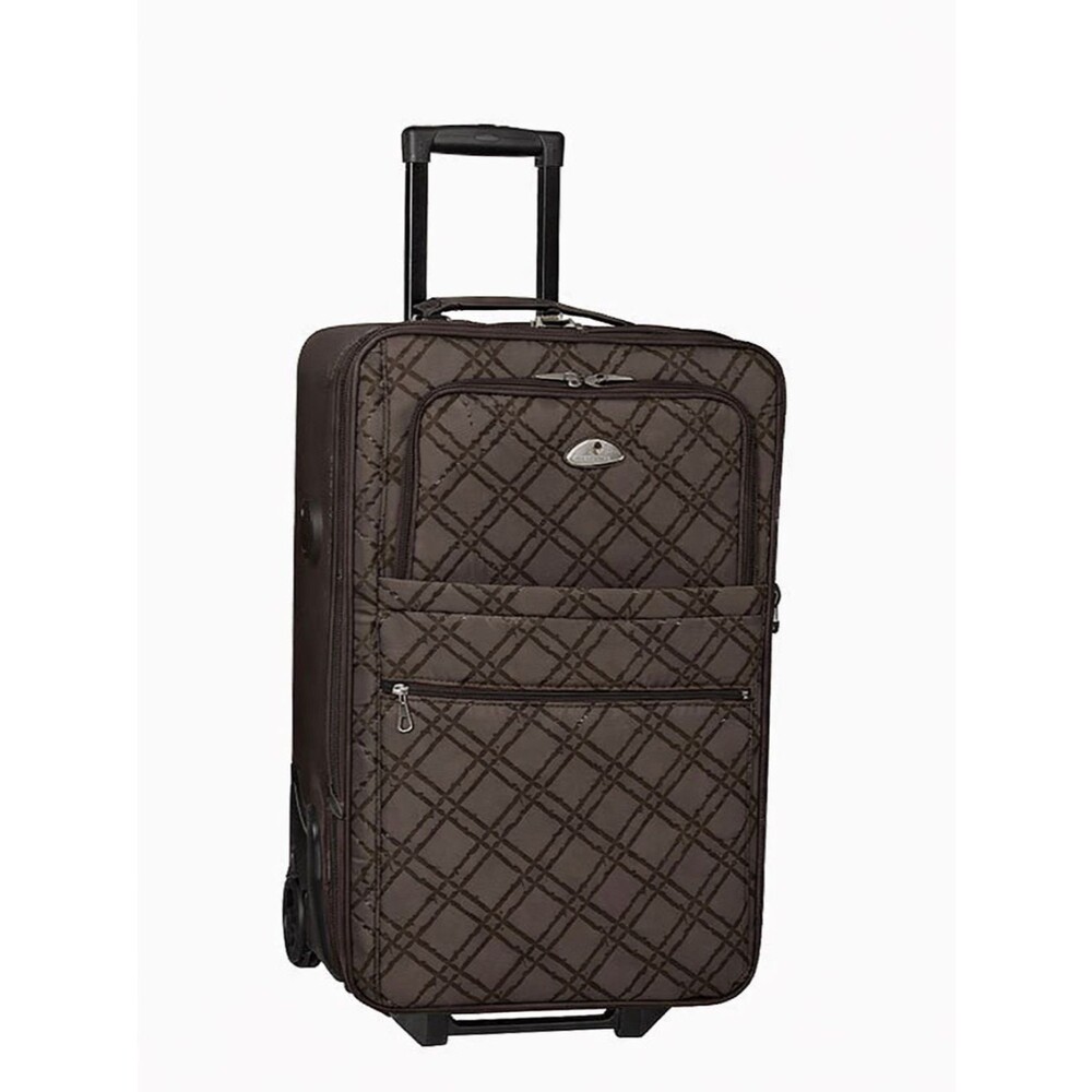 American Flyer Pemberly Buckles Piece Luggage Classic Brown- Travel